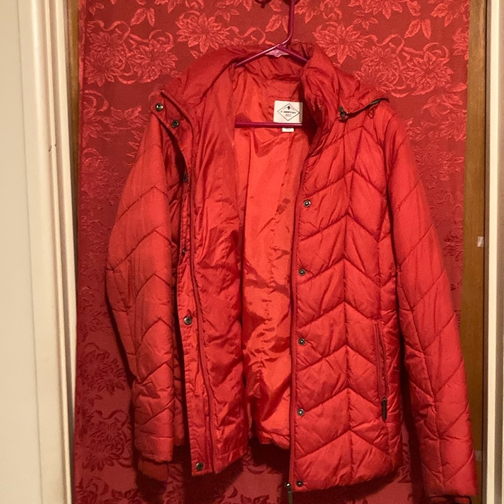 Redish/ Orange Colored Puff St. John’s Bay Coat